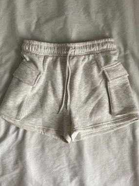 Casual Drawstring Cargo Shorts - Light Heather Gray